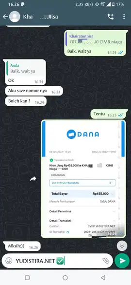 testimoni 6 jasa convert paypal by yudistira.net