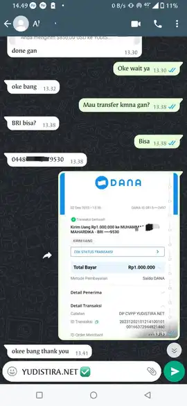 testimoni 5 jasa convert paypal by yudistira.net