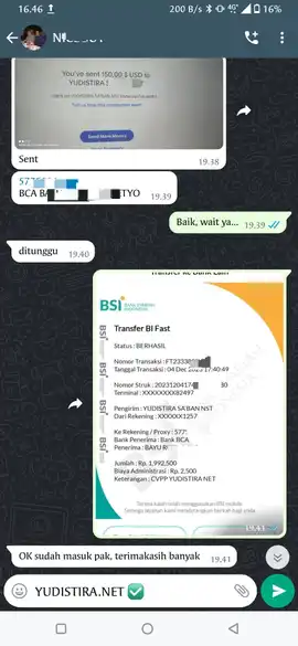 testimoni 2 jasa convert paypal by yudistira.net